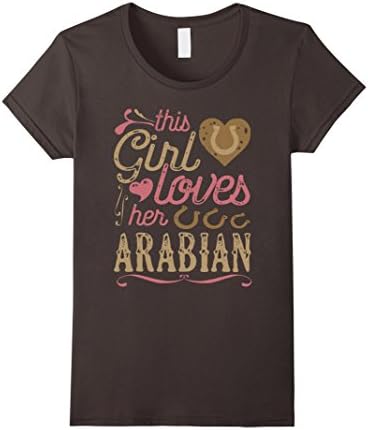 Women's Arabian Horse Shirt - Arabian Horse Lover Tee Gift Tshirt Small Asphalt