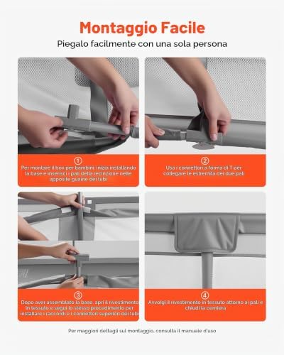 Recinto per Bambini, 2000 x 1785 mm per Neonati, Recinto da Interno Esterno, Centro Attività di Sicurezza Senza Fessure con 50 Palline Oceaniche, Porta con Cerniera e Morbida Rete Traspirante
