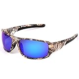 MOTELAN Polarized Camouflage Sports Sunglasses for Men's Fishing Hunting Boating Sun Glasses