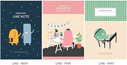 INDIGO Monster's Notebook (Line Notebook : 3 Pack)