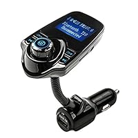 AutumnFall Car Kit Handsfree Wireless Bluetooth FM Transmitter MP3 Player USB LCD Modulator (Blue)