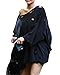 Smile Fish Women Casual Oversized Hole Off Shoulder Pullover Sweatshirt