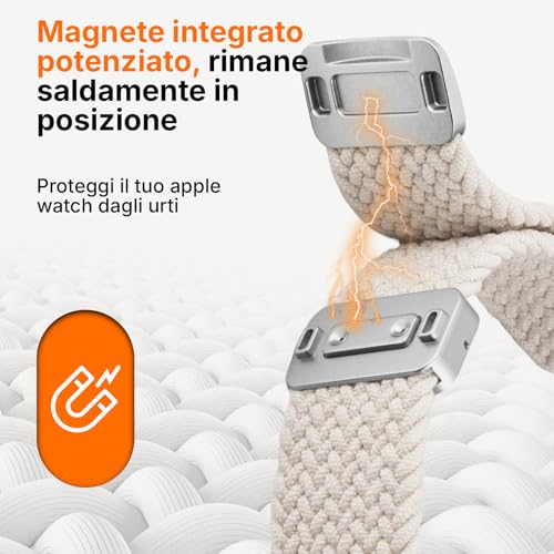 Fullmosa Braided Elastic Strap for Apple Watch Bands 44mm 40mm (SE3 2 1) 42mm Series 11/10 46mm 41mm 38mm, Magnetic Nylon Solo Loop Straps for iWatch Series 11 10 9 8 7 6 5 4 3 3 3 2Ultra