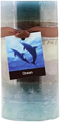 Rita Blom Botanica Clean Scent 56 hrs 3 x 6 Richly Scented Large Pillar Candle Ocean