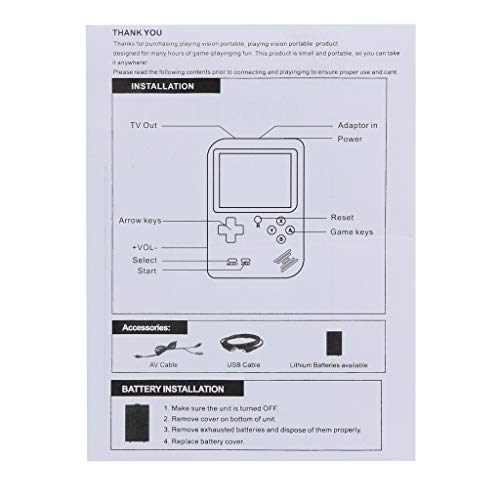 Inverlee Retro Handheld Game Console, 3 Inch HD Screen FC Game Console Classic Game Player, Christmas Birthday Present for Children (Green)