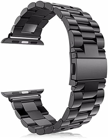 Leefrei Stainless Steel Replacement Watch Band Strap for 42 mm Apple Watch Series 2 and Series 1 - Black