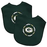 Baby Fanatic Team Color Bibs, Green Bay Packers, 2-Count