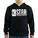 Fresh Tees Star Laboratories S.T.A.R. Labs Youth Hooded Sweatshirt (Large / 10-12 Yrs, Black)