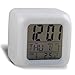DZT1968® 7 LED Color Temperature Change Square Digital Alarm Clock