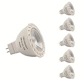 CBConcept UL-Listed MR16 GU5.3 LED Bulbs, 5-Pack, 5 Watt, Dimmable 500 Lumen, Pure White 6000K, 36°Beam Angle, 12V, 50W Halogen Equivalent, Recessed/Landscape LED Lighting | Designed In San Francisco