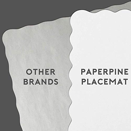 Rectangle Disposable Paper Placemat (100 Pack) 10 x 14 Inches White