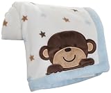 Carter's Embroidered Boa Blanket, Monkey Rockstar (Older Version) (Discontinued by Manufacturer)