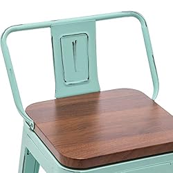 Alunaune 24" Swivel Metal Bar Stools Set of 4