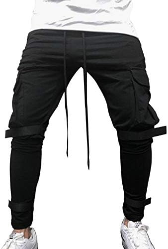 Sumen Mens Pure Color Pocket Drop Crotch Jogger Pants Harem Casual Baggy Hiphop Dance Sweatpants Mens Drawstring Shorts