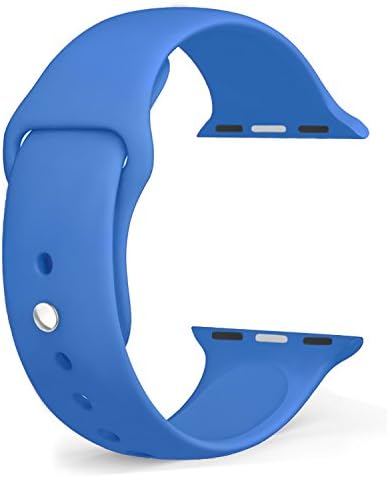 Denkoo Band for Apple Watch 38mm S/M, Soft Silicone Replacement Sport Strap for Apple Watch iWatch Series 3 Series 2 Series 1 Sport and Edition, Royal Blue