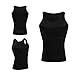 GKVK Mens Slimming Body Shaper Vest Shirt Abs Abdomen Slim,S(chest size76cm-81cm/30inches-32inches),Black
