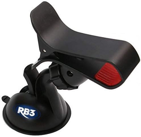 360 Degree Rotation Car Phone Clip Holder Stand Dashboard Windshield Mount for iPhone Samsung Smart Phones Mobile (Clip) (Black)