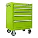 Viper Tool Storage LB2605R 26-Inch 5-Drawer 18G Steel Rolling Cabinet, Lime Green