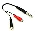 Poyiccot 6.35mm 1/4 inch TRS Stereo Jack Male to 2 RCA Female Plug Y Splitter Adapter Cable 20cm/8inch (635M-2RCAFM) primary