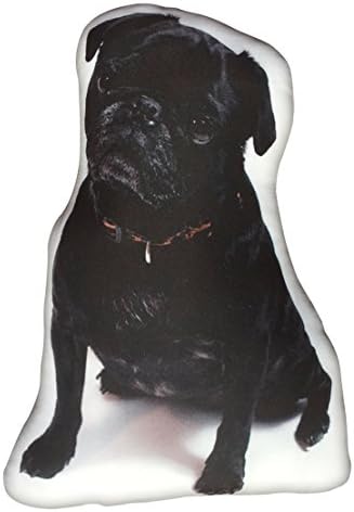 Black Pug Dog Breed Stuffed Throw Pillow Decorative Gift