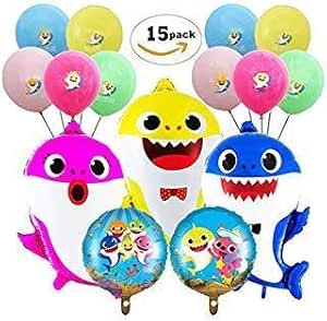 Hapyshop - Globo de Aluminio Baby Shark - Juego de Globos de látex de