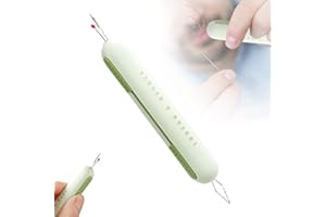 RUNSGO 2 in 1 Needle Threader Seam Ripper,2024 New 2 in 1 Upgraded Needle Threader Seam Ripper Tool,Integrated Seam Remover and Needle Threading Tool,Multifunctional Seam Rippers (Green)