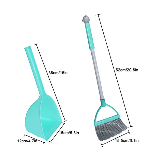 Miklan Kid's Mini Housekeeping Cleaning Tools, 3pcs Small Mop Small Broom Small Dustpan, Little Housekeeping Helper Set, Pretend To Play Toys Sets Mommy's Little Helper Broom Set (Ship From US)