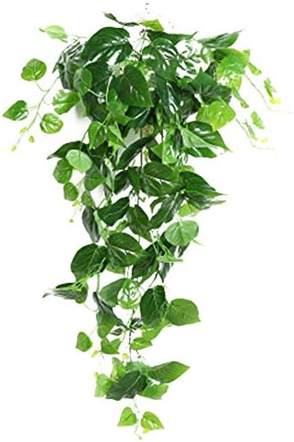 Wodery 造花グリーン 人工観葉植物 フェイクグリーン 造花藤 緑 アイビー 爆買い新作 枯れないグリーン 吊りのインテリア飾り人工植物 葉 壁掛け