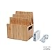 MobileVision Bamboo Charging Station Stand New Version II for Smartphones & Tablets Includes Powermod 5-USB Charging Strip