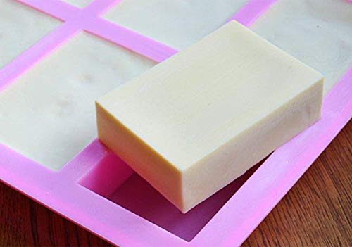 Silicone Soap Molds 2 Pack, 6 Cavities DIY Handmade Soap Moulds - Rectangle Cake Pan for Baking, Biscuit Chocolate Mold, Silicone Soap Bar Mold for Homemade Craft, Ice Cube Tray - Thumbnail 5