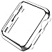 Leotop Compatible with Apple Watch Case 44mm 40mm, Super Thin PC Plated Bumper Protector Shiny Cover Lightweight Slim Shell Shockproof Frame Accessories Compatible iWatch Series 6 5 4 SE(Silver, 40mm)