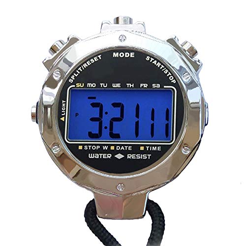 LAOPAO Stopwatch,1/100 Second 10 Memories, Clock Daily Rainproof Digital Timer for Sports Match,Competition,Coach,Referee,Training,Timing