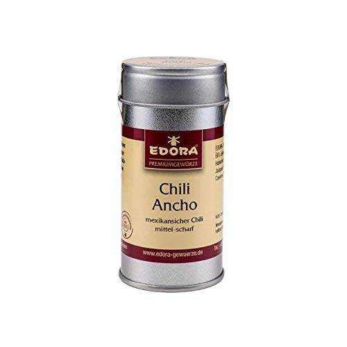Premium Qualität Gewürz EDORA Streudose Streuer Chili Ancho Mexikanisch mild Schärfegrad 2 (2.000-10.000 Scoville Units…