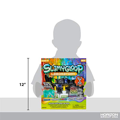 SLIMYGLOOP Laboratory by Horizon Group USA - Mix & Create 5 DIY Fun Gooey, Stretchy, Squishy, Putty Creations by Adding Sparkle, Color, Glitter, Beads, Confetti& More