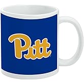 University of Pittsburgh Primary Logo Ceramic Coffee Mug, Novelty Gift Mugs for Coffee, Tea and Hot Drinks, 11oz, White