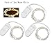 Minetom 4 Pack Fairy Lights Battery Operated, 5 Feet 60 Led Firecracker Starry Lights Waterproof Silver Wire String Lights for DIY Wreath Wedding Party Bedroom Mason Jar Holiday Christmas, Multicolor
