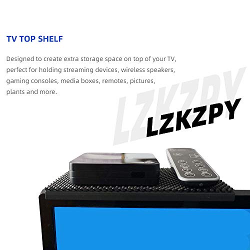 TV Top Shelf 8 Inch Flat Panel Mount for Streaming Devices, Media Boxes, Speakers and Home Decor, Black