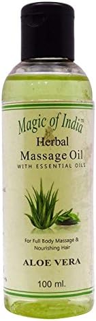 Magic Of India Aloe Vera Herbal Massage Essential Oil For Full Body - 100 ml