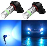 Alla Lighting 2800lm Xtreme Super Bright 9006 LED Bulbs Fog Light High Illumination COB-72 LED 9006 Bulb HB4 9006 Fog Lights Lamp Replacement - 8000K Ice Blue