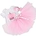 BabyPreg Baby Girls' 3PCs 1st Birthday Romper Tutu Dress Headband (XL for 12-18 Months, Pink)