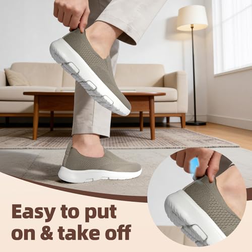 TIOSEBON Men's Shoes Slip On Loafer Comfortable Lightweight Hiking Sneakers Sizes