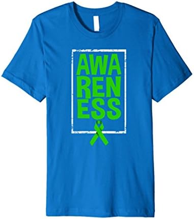Mens Liver Cancer Awareness Emerald Green Ribbon Tshirt 3XL Royal Blue