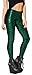Women Sexy Mermaid Fish Scale Hologram Stretch Soft Shine Leggings Green