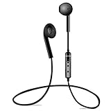 EGRD Upgrade Version Bluetooth V4.1 Wireless Stereo Bluetooth Earphones with CVC6.0 Noise Cancellation, Built-in High Sensitivity HD Micro.(Black) (Wireless Phone Accessory)