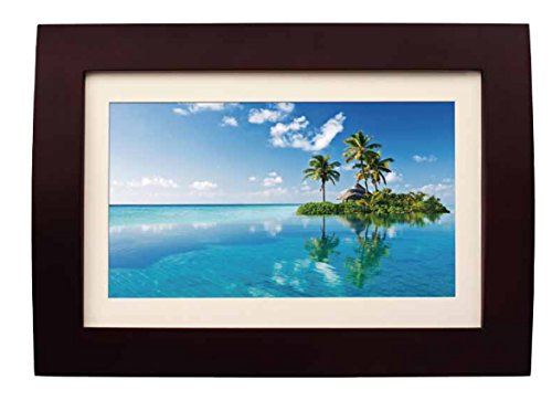 Sylvania SDPF1089 10-Inch LED Multimedia Wood Finished Digital Photo Frame with Remote Control and 2 GB Built in Memory (Brown)