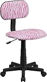 Flash Furniture Pink and White Zebra Print Swivel Task Chair