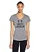 Under Armour Women's Tech V-Neck - Twist Logo, Graphite (040)/Black, Medium