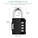 ORIA Combination Lock, 2 Pack Combination Padlock, 4-Digit Locker Lock, Waterproof Anti-Rust Padlock for Gate, Cabinet, School Gym Locker, Fence, Black