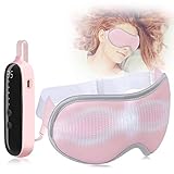 Heated Eye Mask, Eye Massager with 5 Vibration
