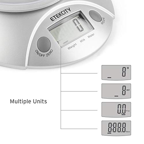 Etekcity Food Kitchen Bowl Scale, Digital Ounces and Grams for Cooking